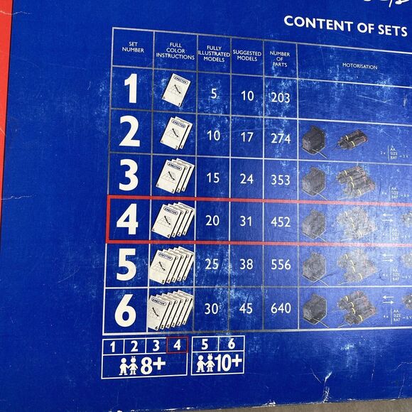 NEW Meccano Erector Set #4 Construction Set‎ 51 Models Metal Pieces (set 030404) - Picture 9 of 10